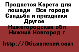 Продается Карета для лошади - Все города Свадьба и праздники » Другое   . Нижегородская обл.,Нижний Новгород г.